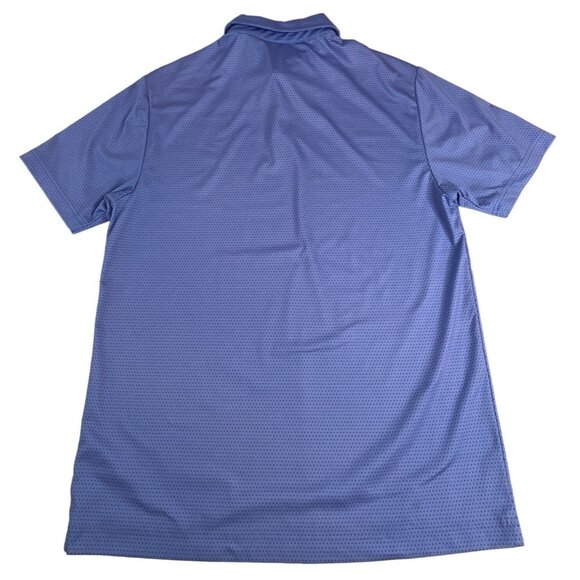 Rorie Whelan Golf Men's Polo Shirt M Blue Polka Dots Polyester Spandex - Picture 2 of 4